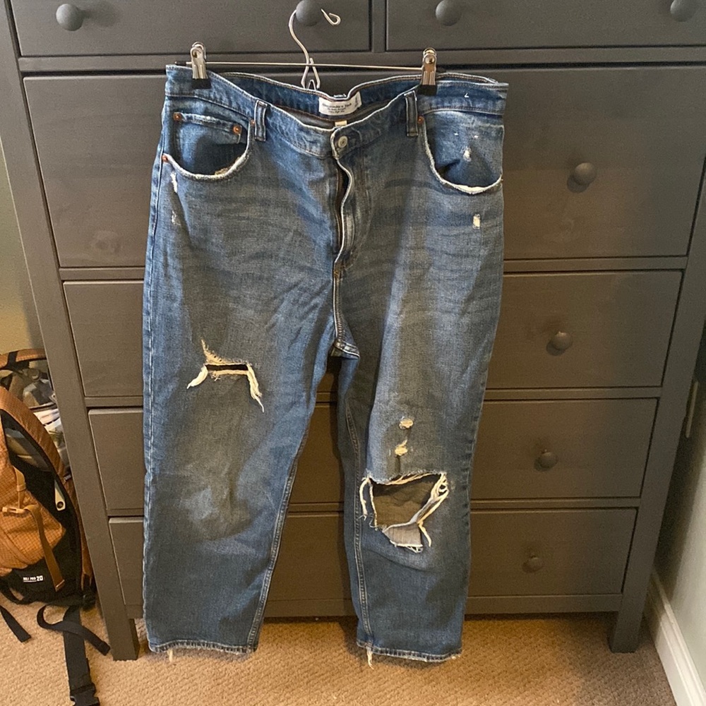 Abercrombie the ankle straight ultra high rise size 33 curve love